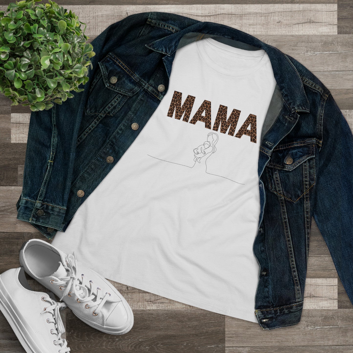 MAMA Leopard Women's Cotton Tee