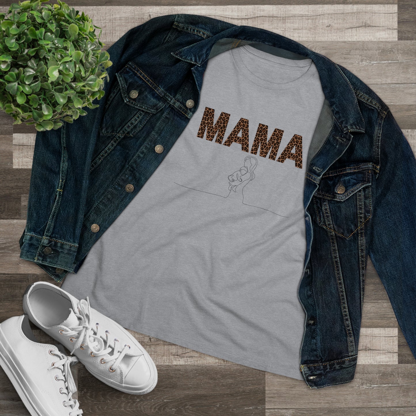 MAMA Leopard Women's Cotton Tee